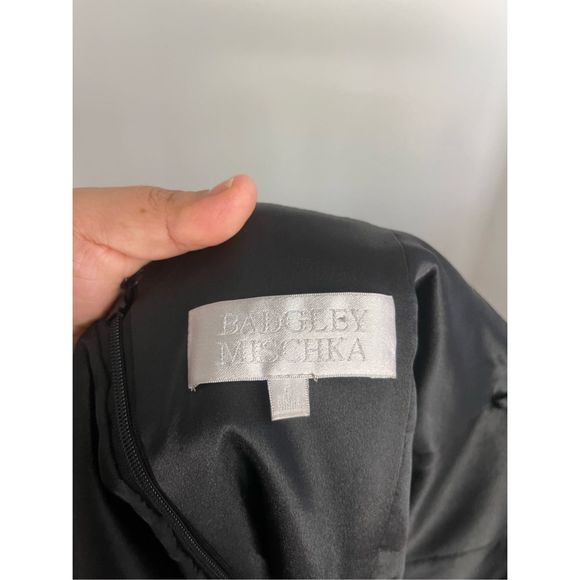 BADGLEY MISCHKA Black Metallic Special Occasion Party Dress Size 4 - Picture 7 of 7